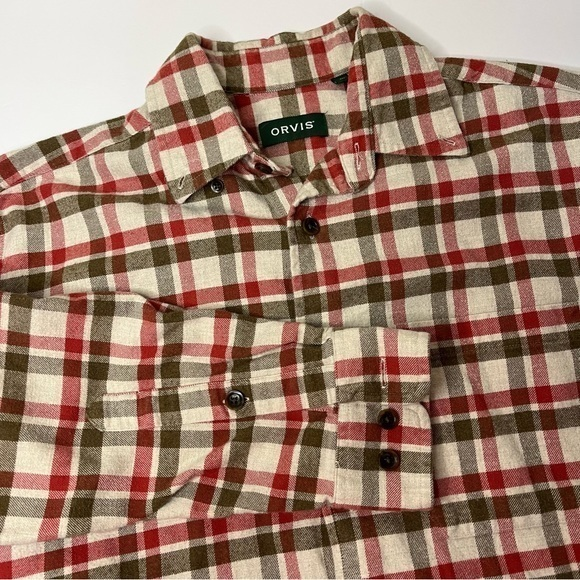 Orvis‎ Plaid Luxury Flannel Button Down M - Picture 1 of 5